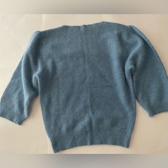 Elegant Blue Crew Neck Sweater - Picture 1 of 6